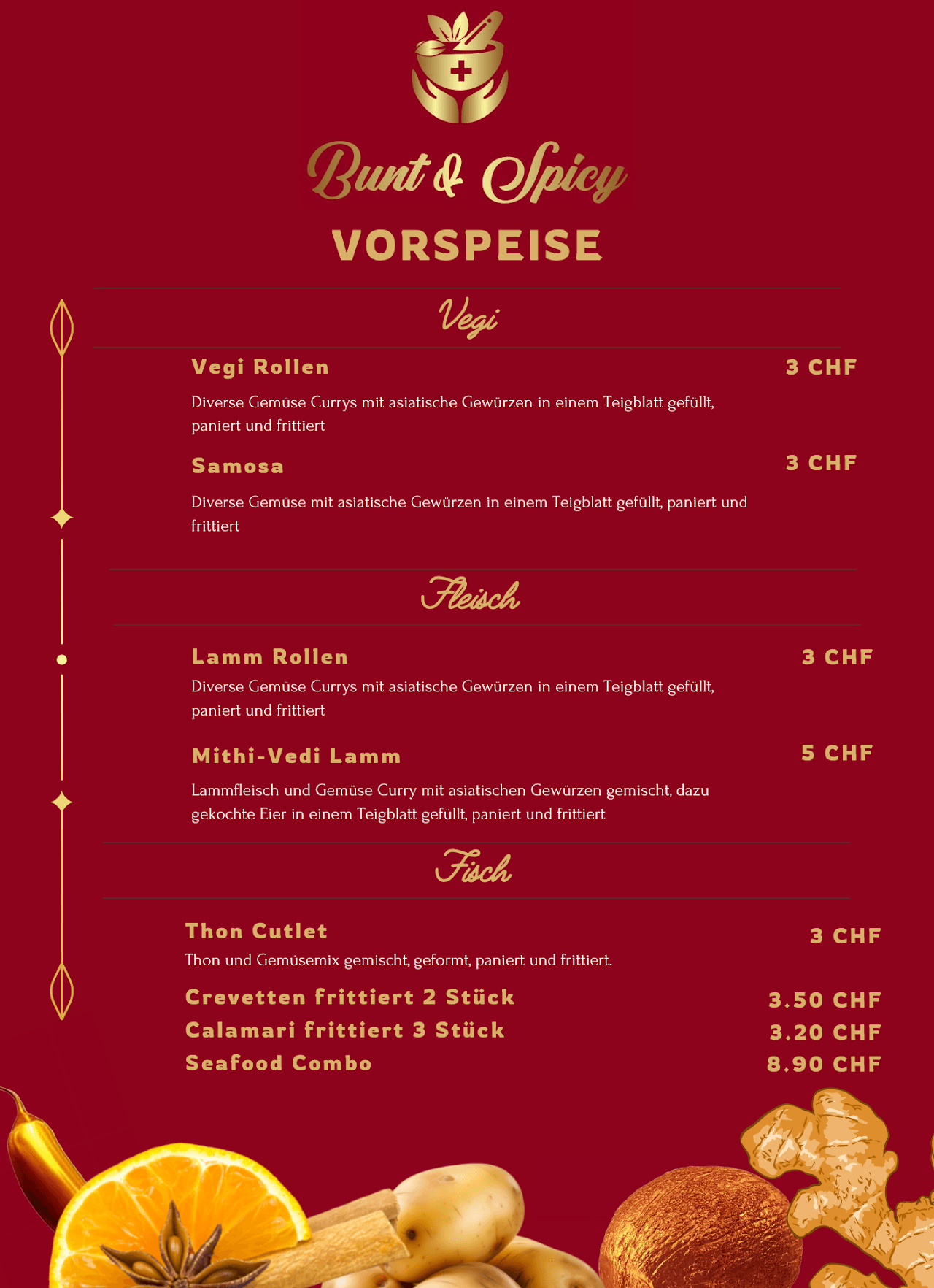 Speisekarte Bunt & Spicy, Seite 3